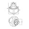 Big Horn 1/4 Inch Router Collet with Nut for Makita Routers - Replace Makita 193214-9 19698 - alternate 2
